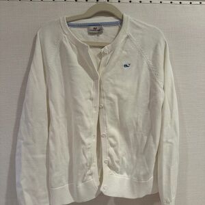 Girls white vineyard vines cardigan